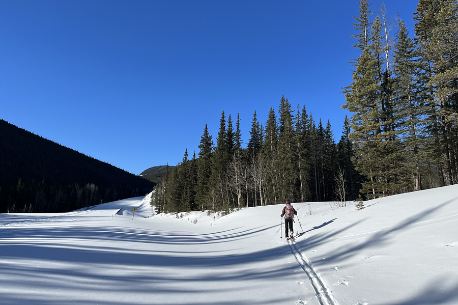 Finally! I was starting to die of boredom skiing on the highway!