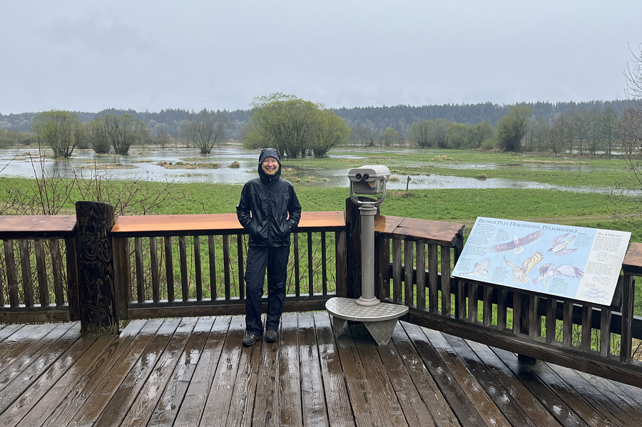 Mostly ducks but we did see a bald eagle.