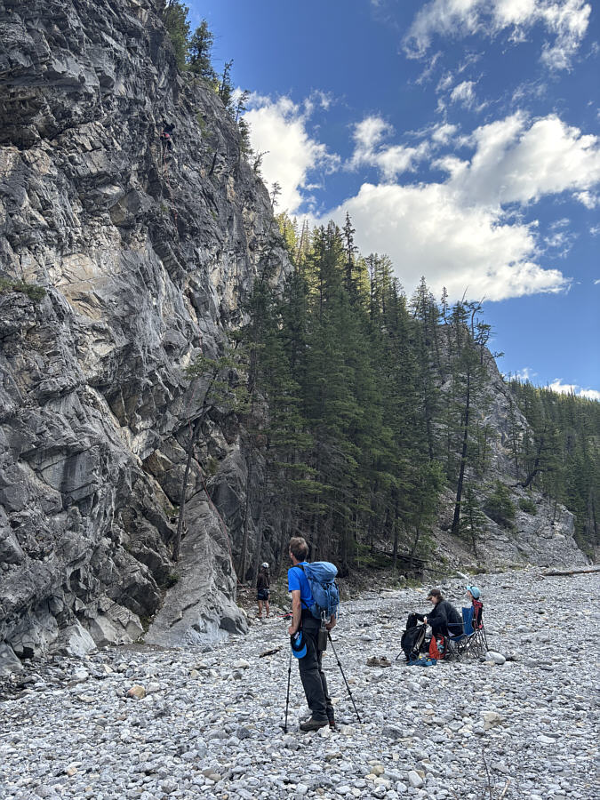 This climb is apparently rated about 5.10...if that means anything to you!