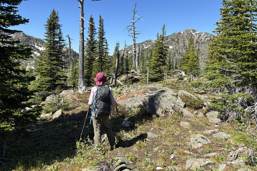 The approach along the ridge is no cake walk!