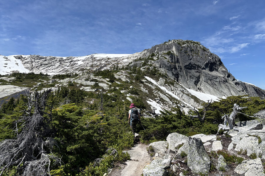The mountain looks most impressive from this angle.
