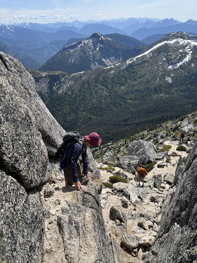 We felt some pressure here to descend quickly since there was a really obnoxious foursome right behind us.