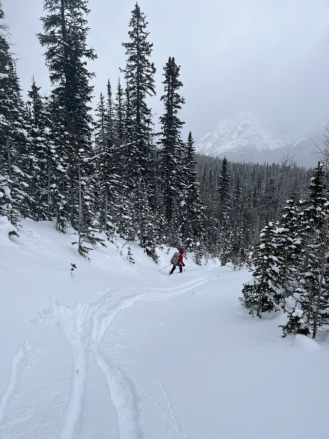 The powder here was also crazy deep--don't wipe out here!