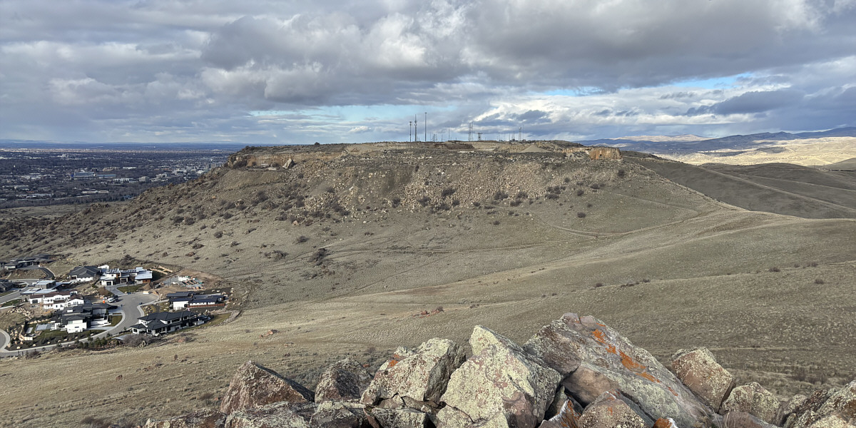I wonder how worried the homeowners are of rocks tumbling down from the rock quarry...