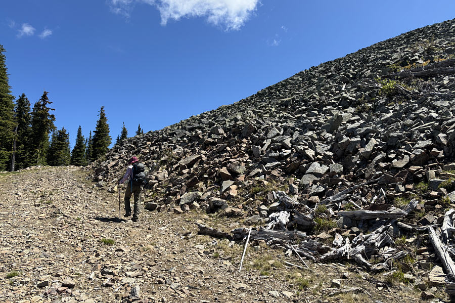 To get here, we took a short cut which required a little boulder-hopping.