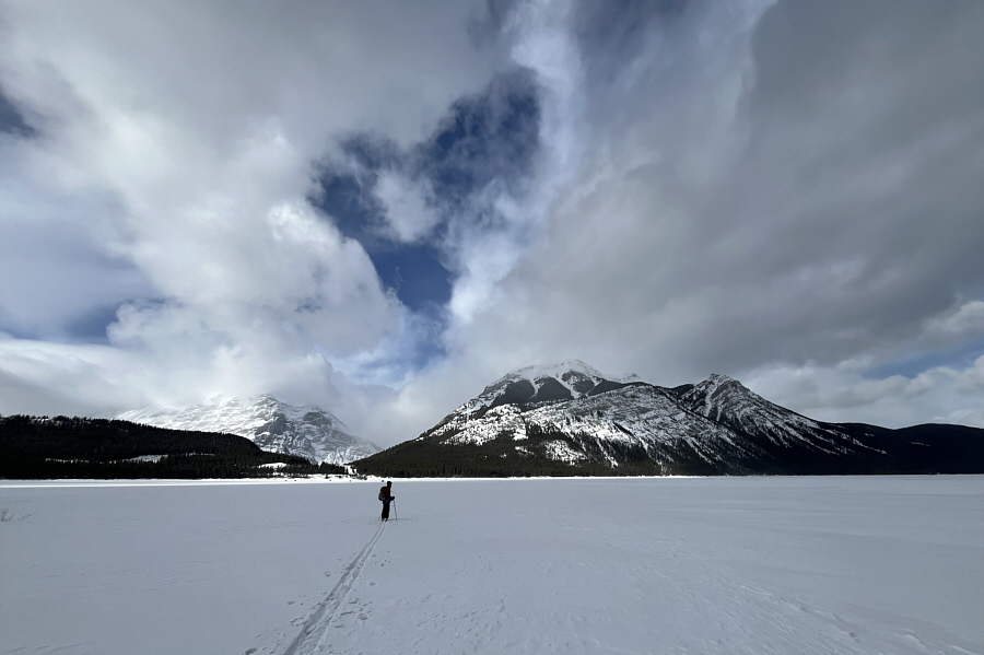 The lake is frozen solid...I think!