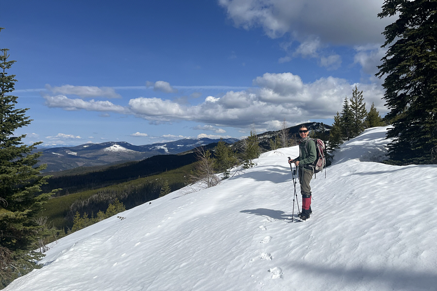 We were so lucky we weren't post-holing here!