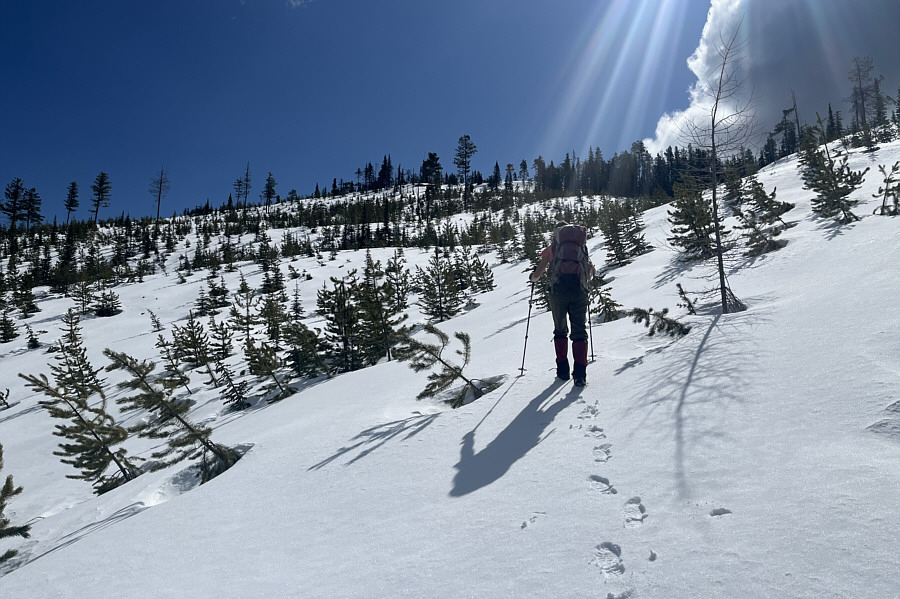 So choked that we could not ski back down this slope!