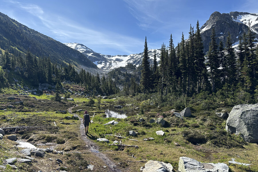 Much better trail than in the valley, and even the bugs aren't as bad here!