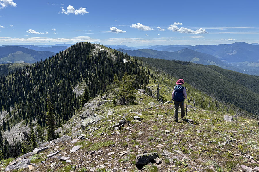 The summit is definitely a nicer spot to take a break.