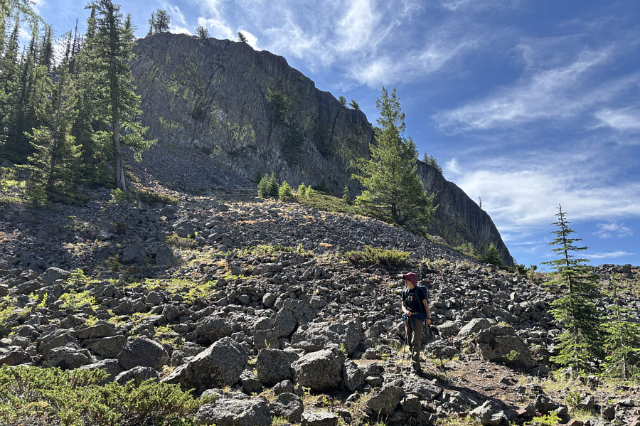 The most interesting part of the hike begins here.