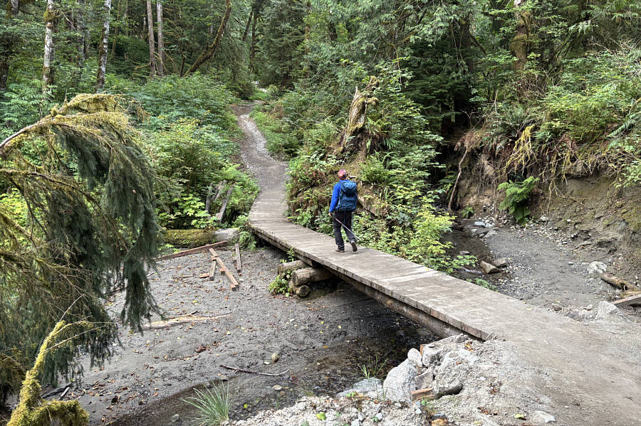 Same goes for sections of trail beyond this bridge--probably all washed out at one point in the past.