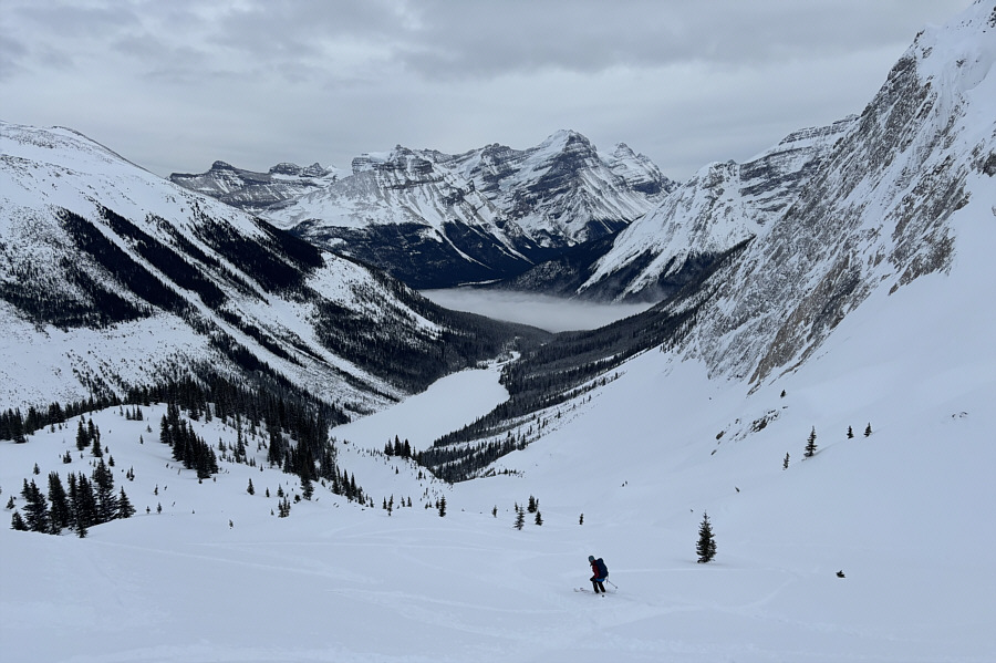 This would've been a much easier ski in full sun...and without an upset stomach!