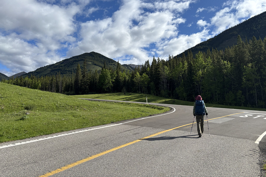Watch out for zooming cars and trucks before crossing the highway!