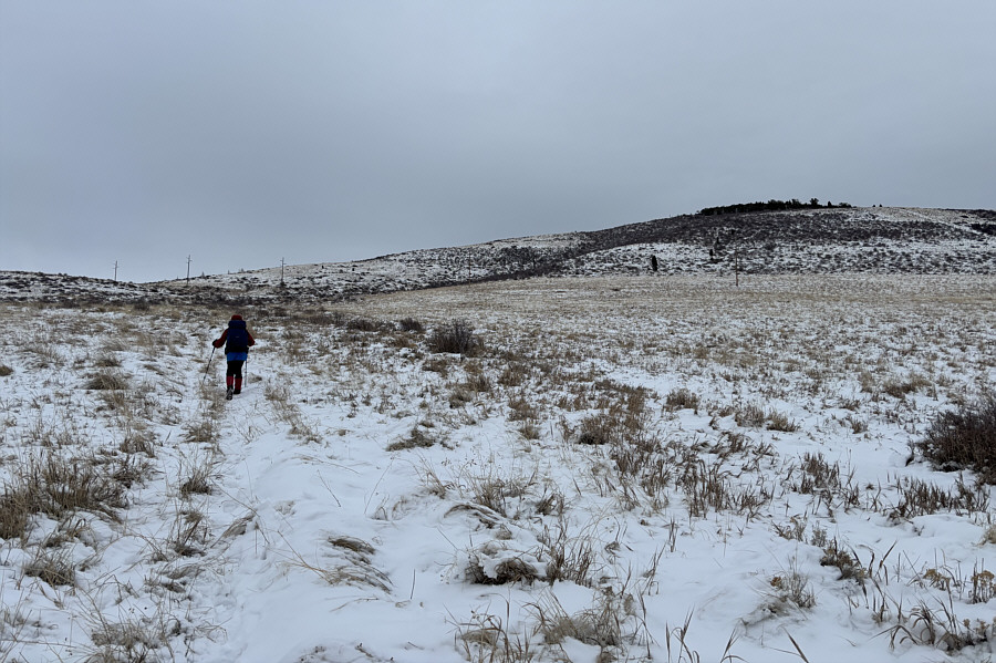 A bit more challenging to hike with the snow.